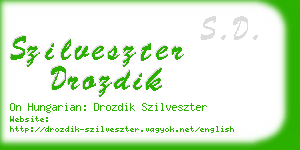 szilveszter drozdik business card